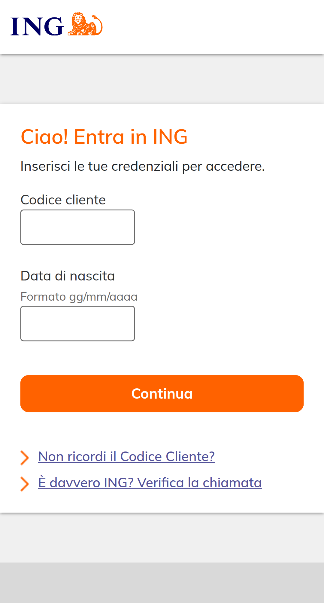 Figura 2 - Pagina di accesso alla piattaforma fake